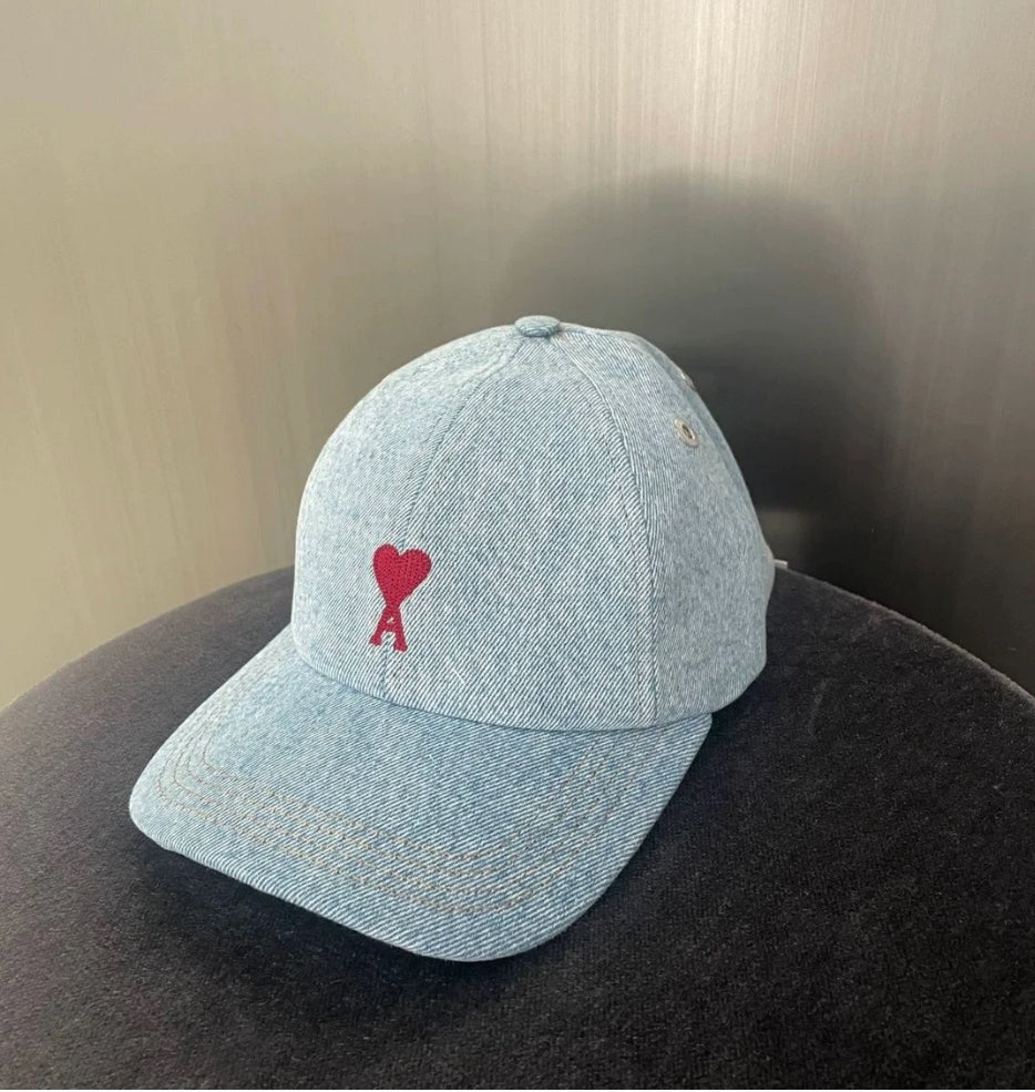 Denim Heart Hat
